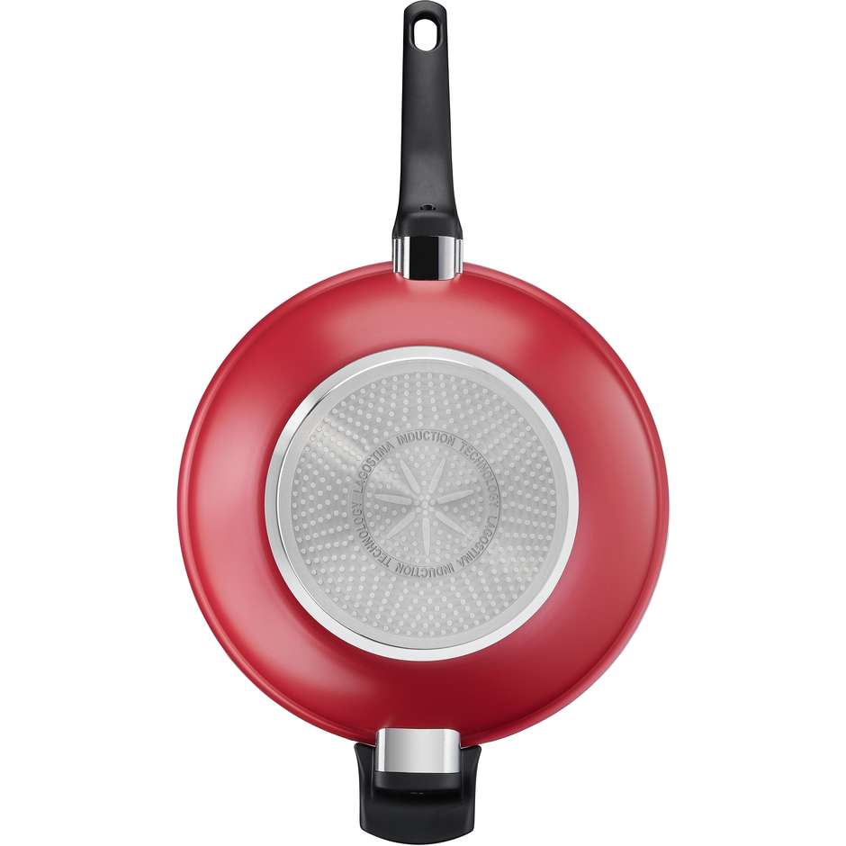 Lagostina Cucina Mediterranea Wok antiaderente Ø 30 cm Titanium Easy rosso