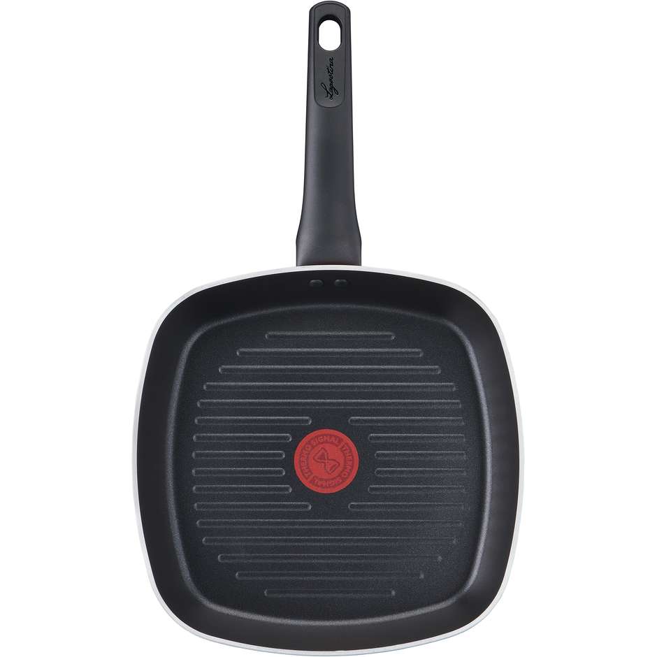 Lagostina Grill 26x26 Bistecchiera Quadrata Titanium Easy Induzione – Rossa