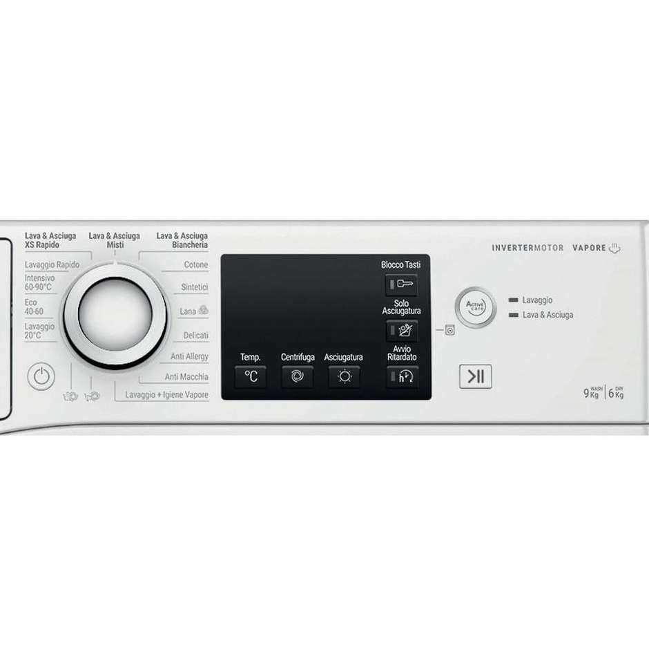 lavasciuga cf 9 +6 kg 1400g a-20% inv vap dispdig