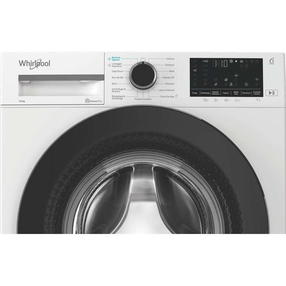 lavatrice cf 10kg 1400g a-30% inv vap 6senso wifi