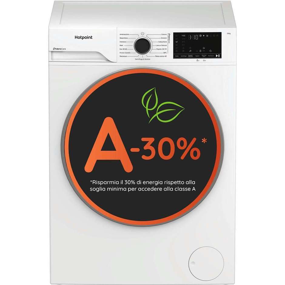 lavatrice cf 12kg 1400g a-30% inv display digital
