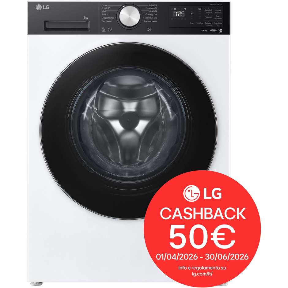 lavatrice cf 9kg 1400g a-40% inv vap turbowash wi