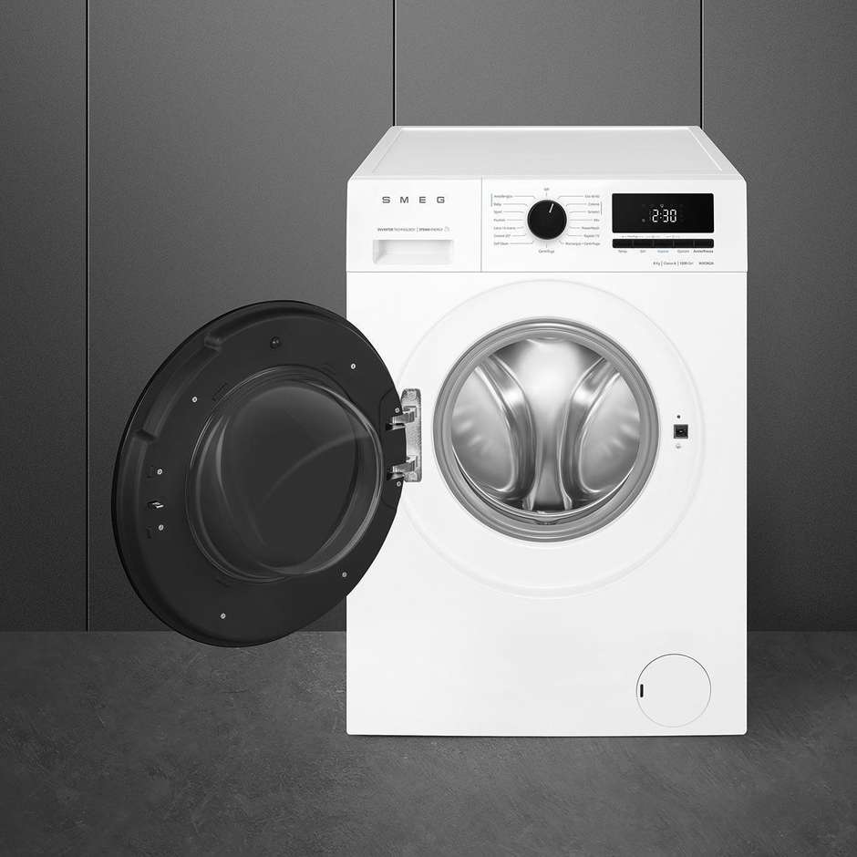 Lavatrice Smeg W3C062A Slim 45cm 6 kg 1200 Giri/min Classe A Bianca