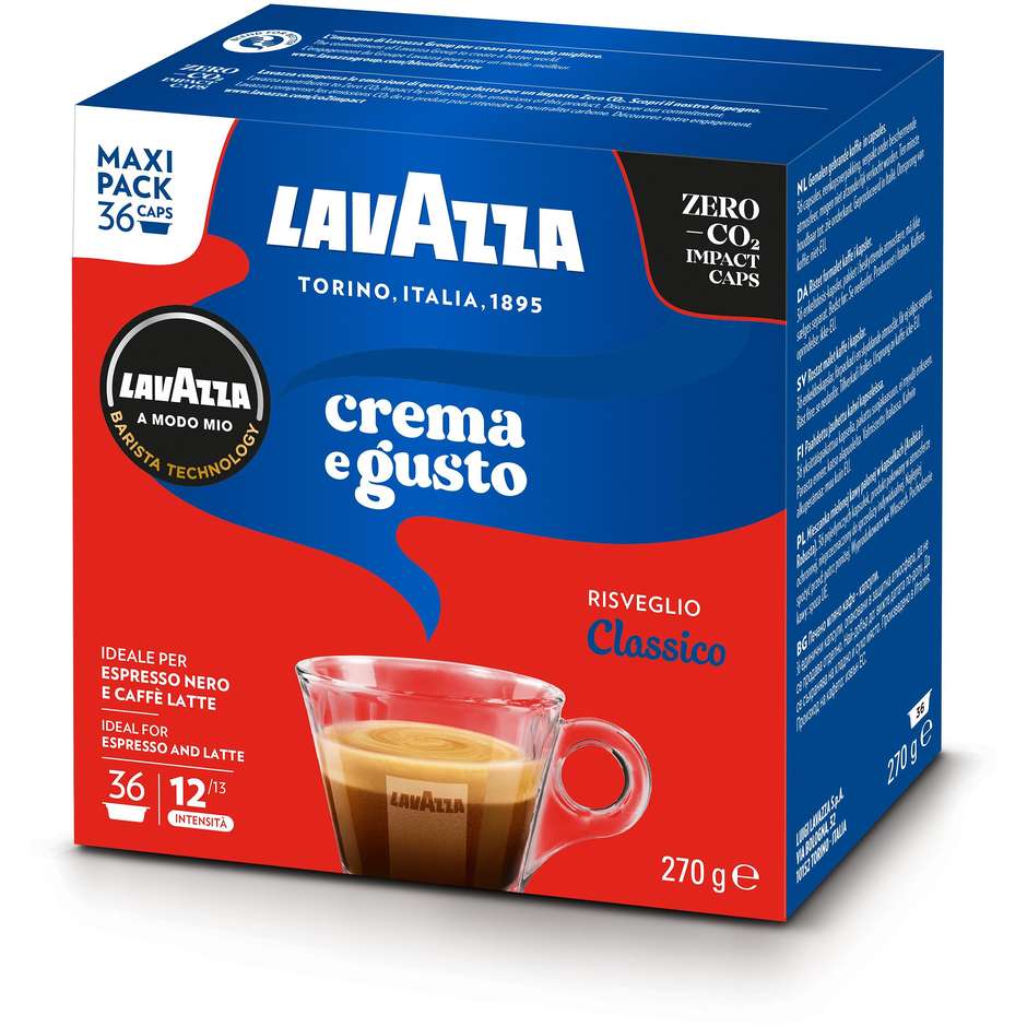 Lavazza A Modo Mio Crema e Gusto, 36 Capsule di Caffè Espresso