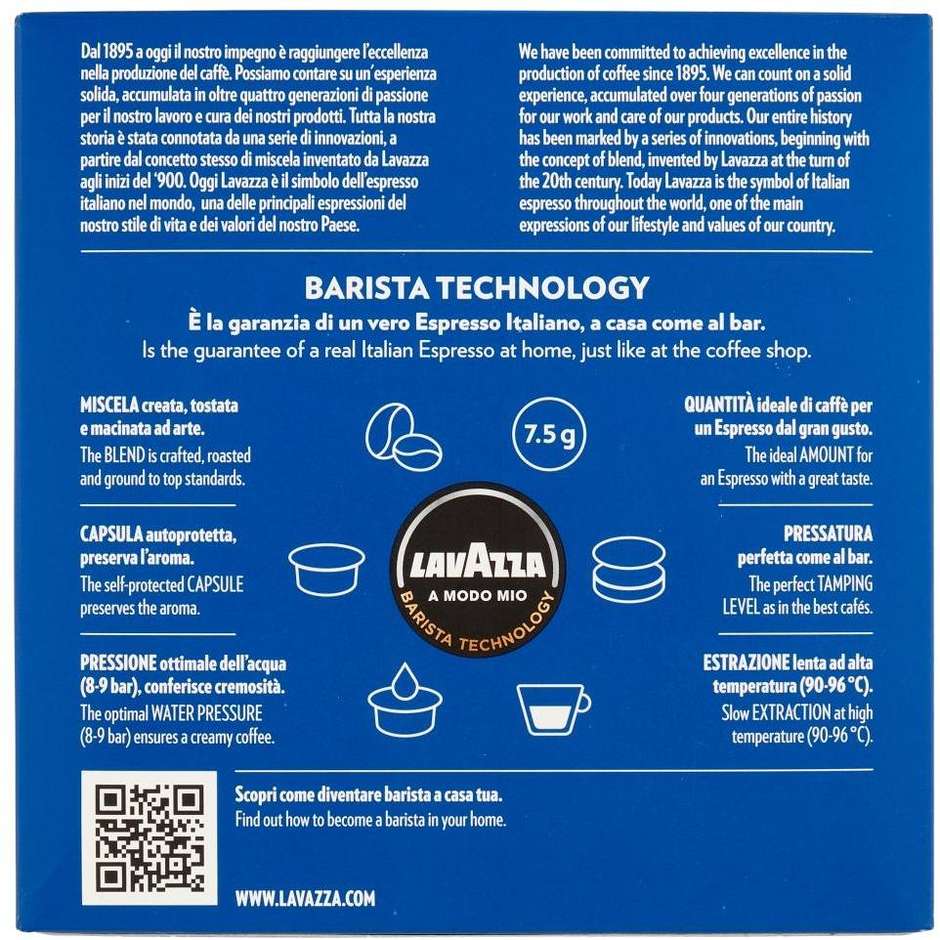 Lavazza A Modo Mio Crema e Gusto, 36 capsule espresso, intensità 12/13