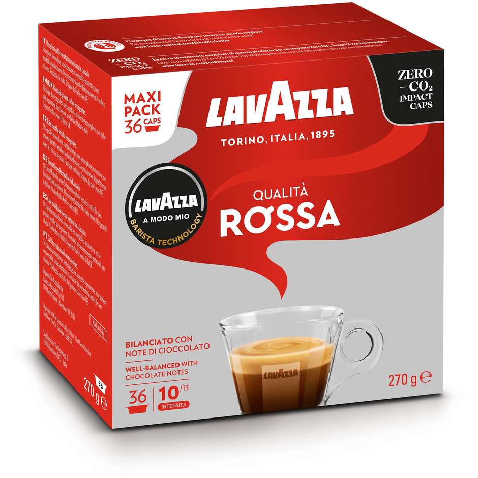 Lavazza A Modo Mio Qualità Rossa, 36 Capsule Caffè Espresso