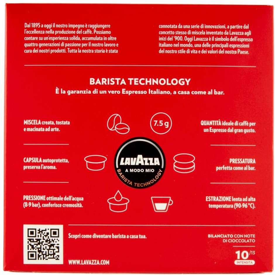 Lavazza A Modo Mio Qualità Rossa, 36 Capsule Caffè Espresso