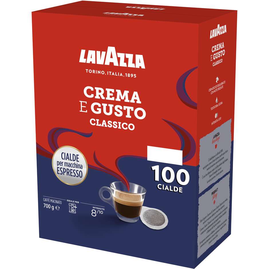 Lavazza Crema E Gusto Classico Capsule Caffè Espresso Confezione da 100 Pezzi