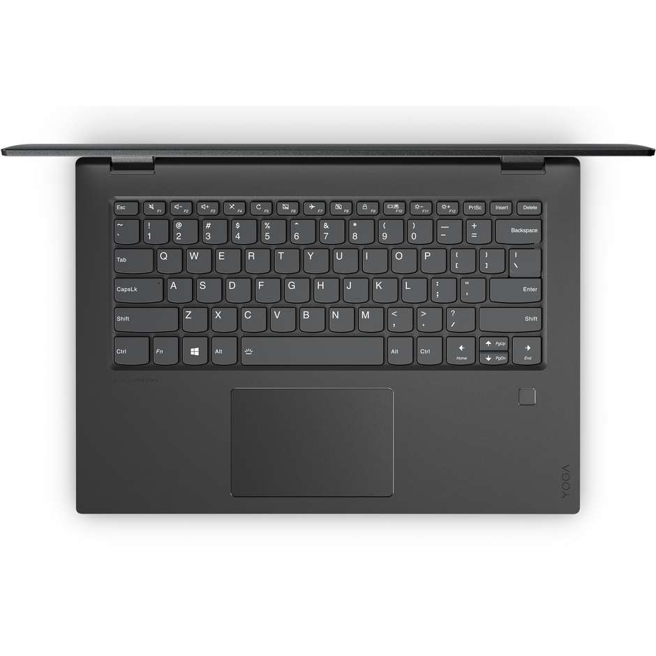 Lenovo 80X80085IX Yoga 520 Notebook convertibile 2 in 1 14" Intel Core I3-7100U Ram 4 GB HDD 1 TB colore Nero onice
