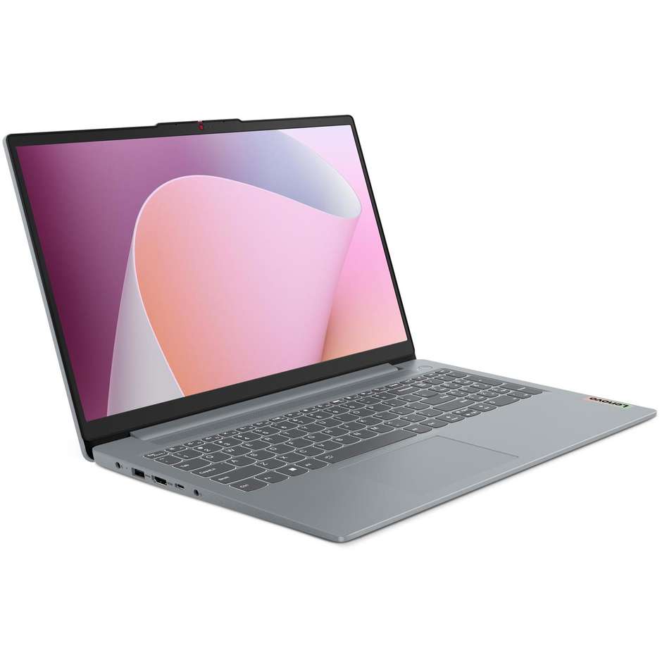 Lenovo 82XQ004GIX Notebook 15" Ram 8 GB Memoria 256 GB Windows 11 Home in S mode Colore Grigio