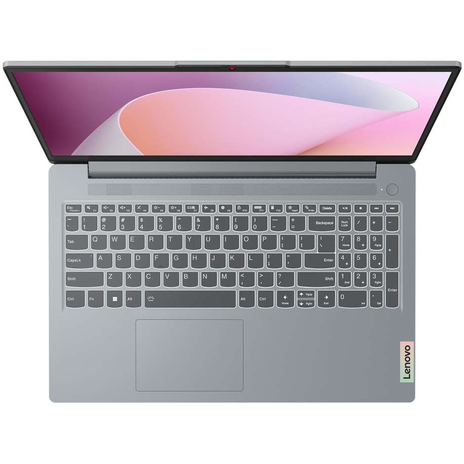 Lenovo 82XQ004GIX Notebook 15" Ram 8 GB Memoria 256 GB Windows 11 Home in S mode Colore Grigio