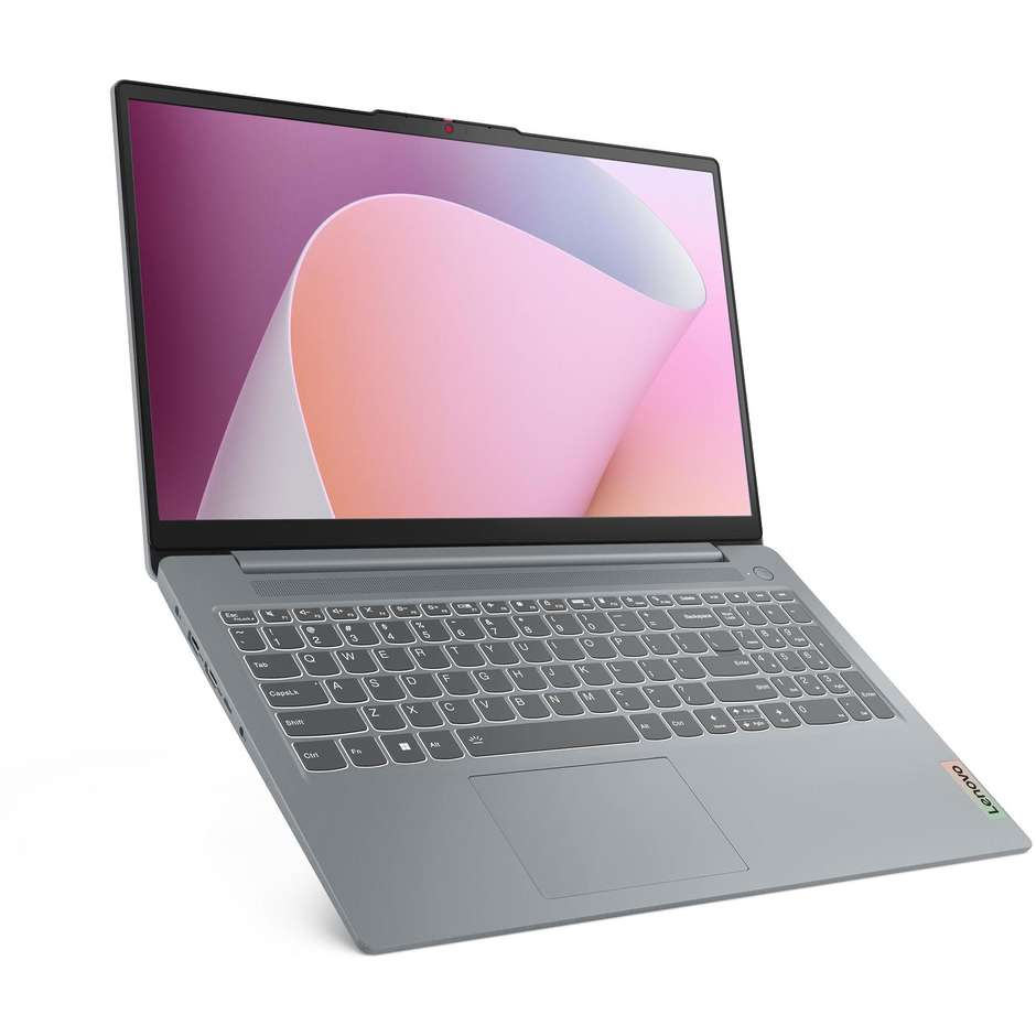 Lenovo 82XQ004GIX Notebook 15" Ram 8 GB Memoria 256 GB Windows 11 Home in S mode Colore Grigio