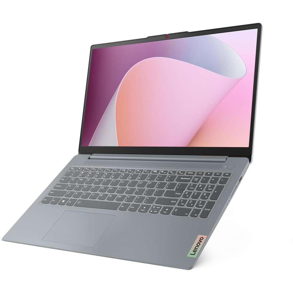 Lenovo 82XQ004GIX Notebook 15" Ram 8 GB Memoria 256 GB Windows 11 Home in S mode Colore Grigio