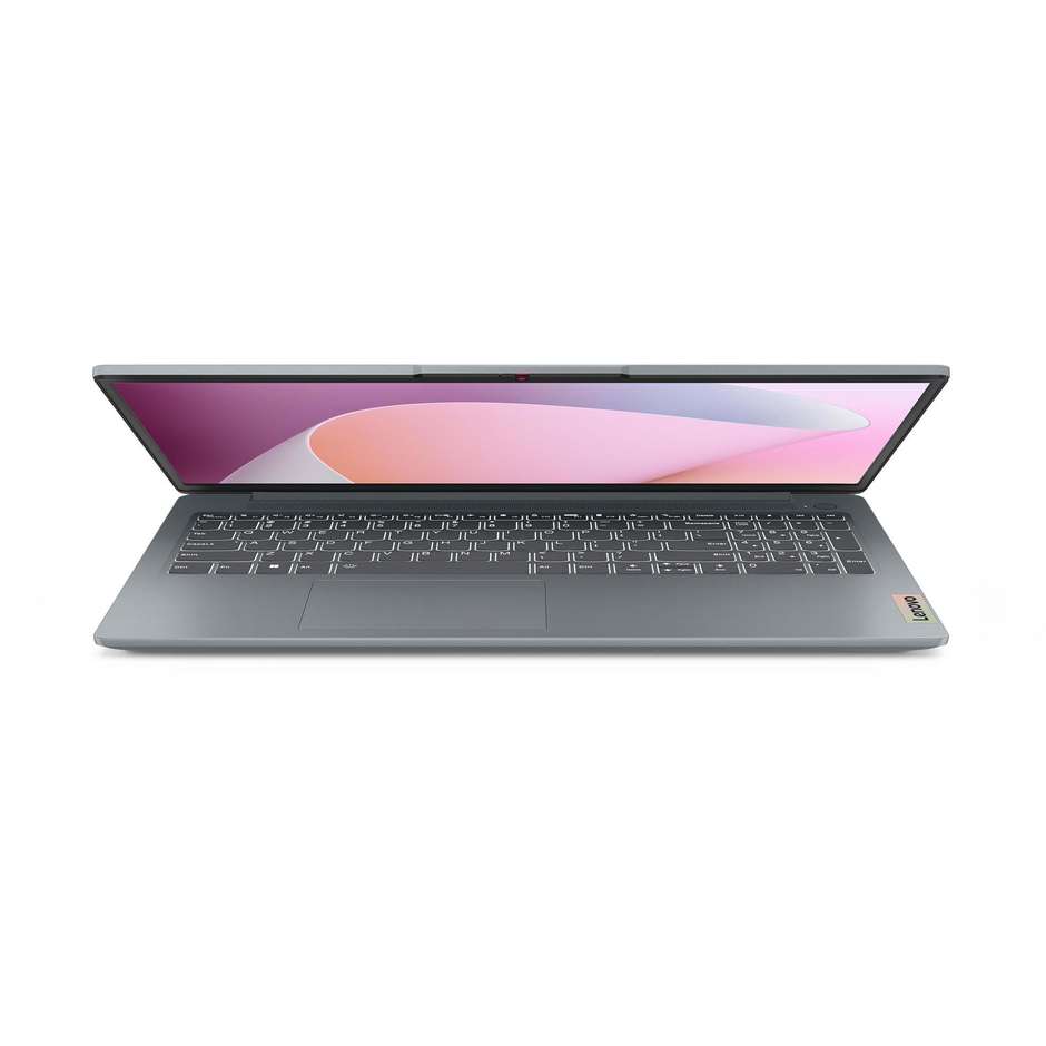 Lenovo 82XQ004GIX Notebook 15" Ram 8 GB Memoria 256 GB Windows 11 Home in S mode Colore Grigio