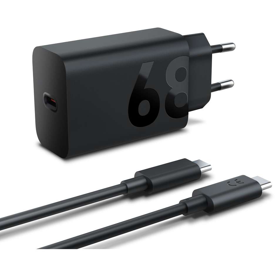 Lenovo Caricatore da Parete USB-C GaN 68W con Cavo 1,5 m Nero