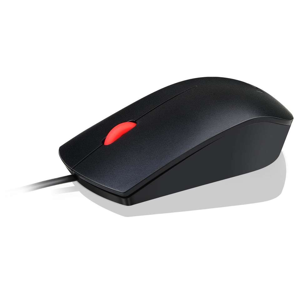 Lenovo Essential 4Y50R20863 Mouse Cablato USB Ergonomico colore nero