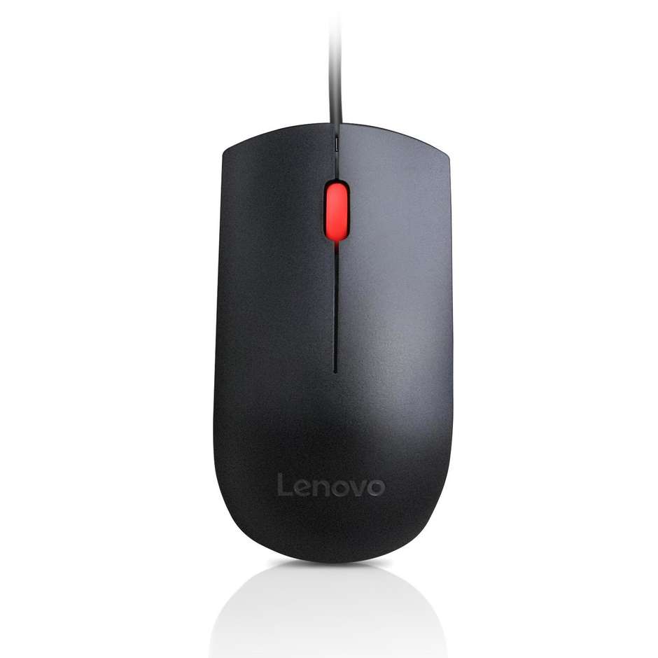 Lenovo Essential 4Y50R20863 Mouse Cablato USB Ergonomico colore nero