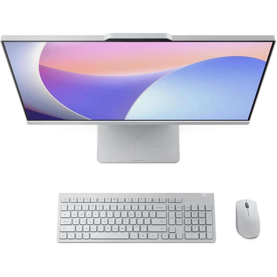 Lenovo F0HR0016IX PC All In One 23.8'' Full HD AMD Ryzen 5 Ram 16 GB Memoria 512 GB 250 cd/m² Colore Grigio