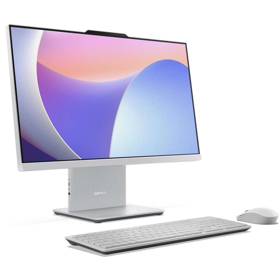 Lenovo IdeaCentre AIO 24IRH9 (F0HR0016IX) PC All-in-One 23.8" Full HD IPS 100Hz Intel Core i5-13420H 8-Core RAM 16GB DDR5 SSD 512GB NVMe Intel UHD Graphics Audio Harman Kardon Wi-Fi 6 Grigio Nuvola