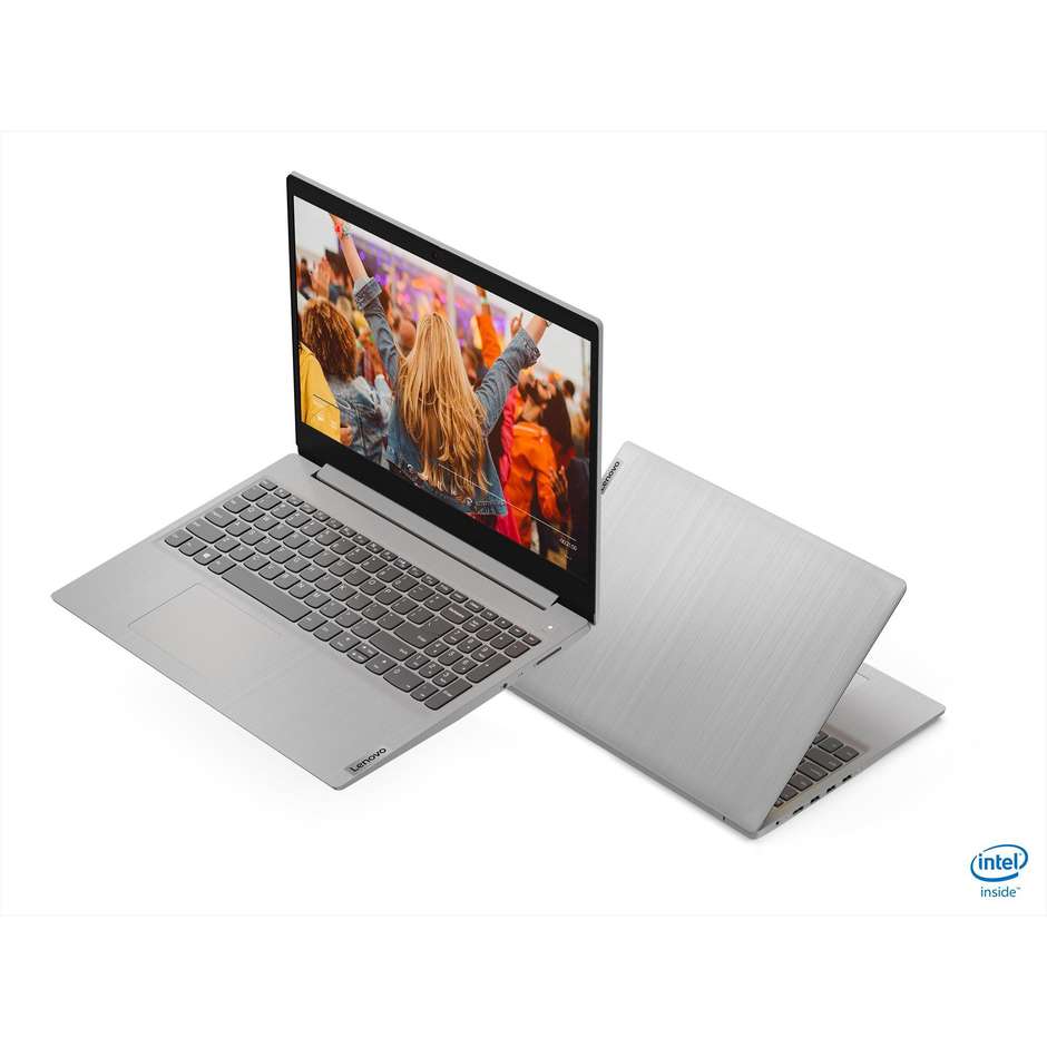 Lenovo IdeaPad 3 Notebook 15,6" Full HD Intel Core i3-10 Ram 8 Gb SSD 256 Gb Windows 10 Home colore Grigio Platino