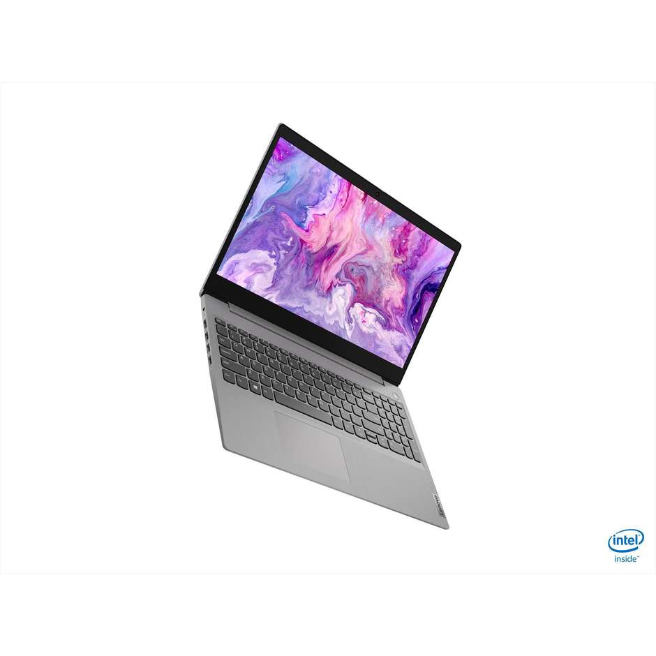 Lenovo IdeaPad 3 Notebook 15,6" Full Hd Intel Core i5-10210U Ram 8 Gb SSD 256 Gb Windows 11 Home Colore Grigio Platino
