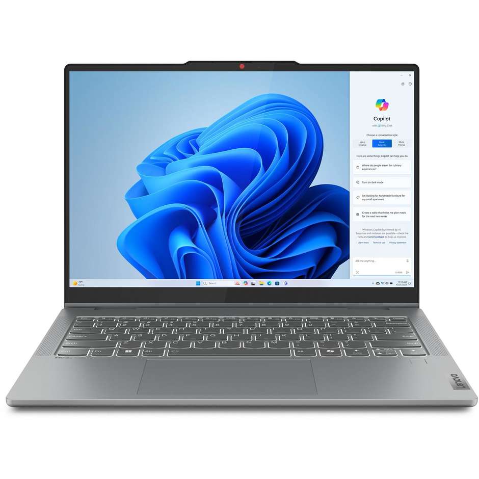 Lenovo IdeaPad 5 Notebook 2-in-1 14" Touch screen Ram 16 GB Memoria 512 GB Wi-Fi Windows 11 Home Colore Grigio