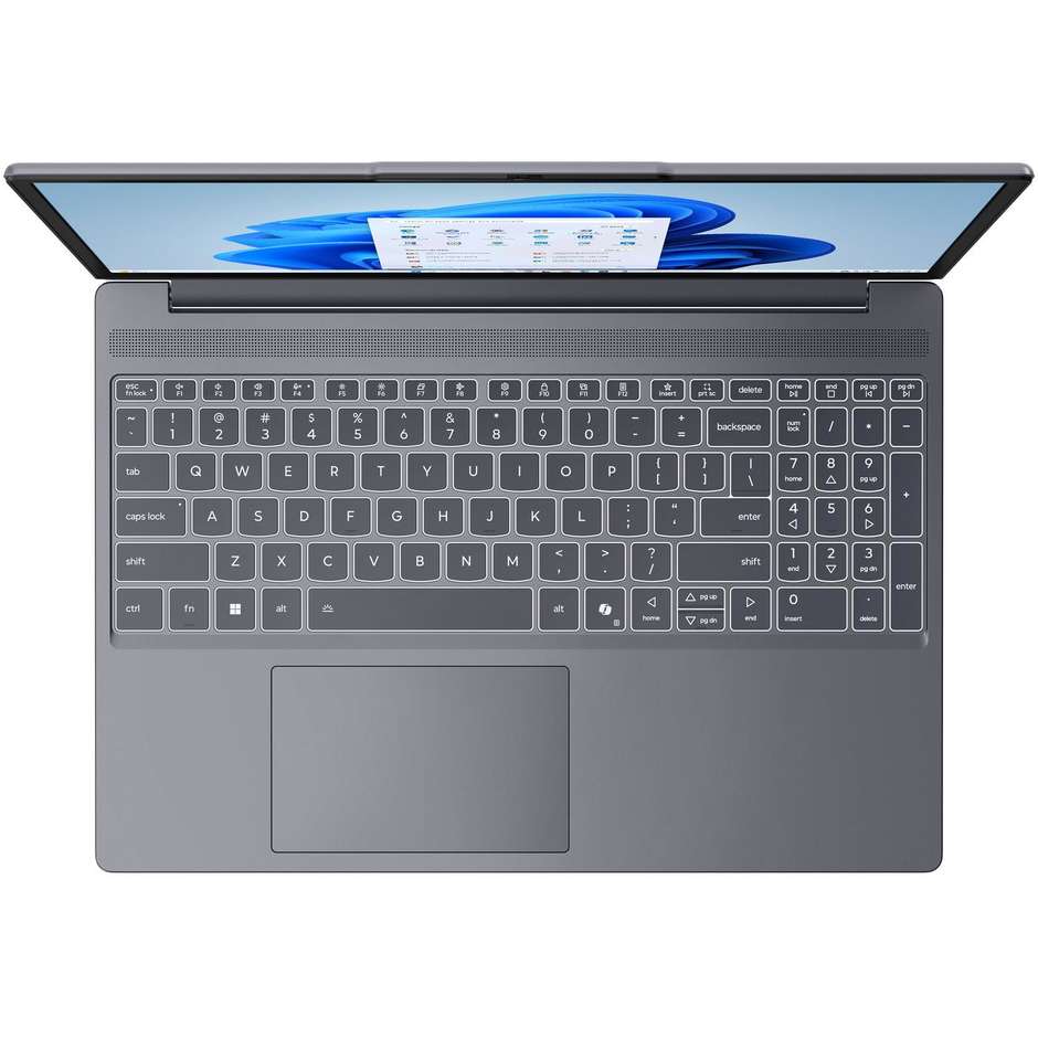 Lenovo IdeaPad Slim 3 15IRH8 (83K4001QIX) Notebook 15.6" Full HD IPS 300nits Intel Core i5-13420H RAM 16GB LPDDR5 SSD 512GB NVMe Intel UHD Graphics Wi-Fi 6 Windows 11 Home Grigio Artico