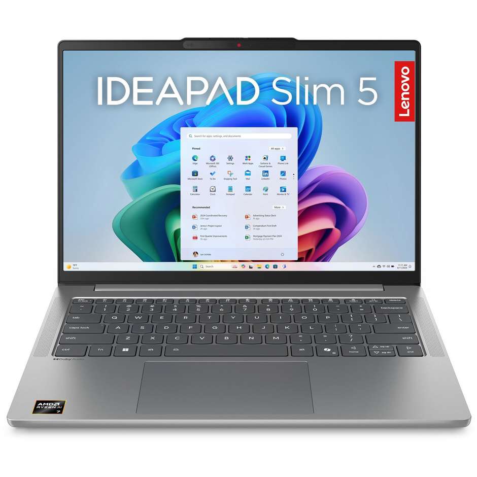 Lenovo IdeaPad Slim 5 14AKP10 Notebook 14" WUXGA Ryzen AI 7 32GB 1TB Windows 11