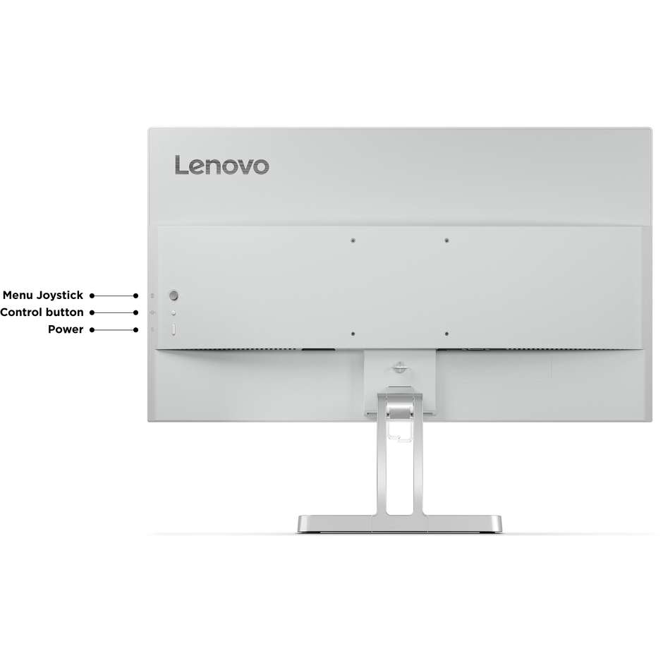 Lenovo L24i-4A Monitor PC 23.8" Full HD IPS 100Hz FreeSync Cornici Ultrasottili HDMI VGA Grigio Nuvola (67BCKAC6I5)