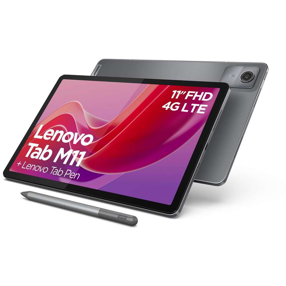 Lenovo M11 TB330FU Tablet + Pen 11" Wi-Fi + LTE Ram 4 GB Memoria 128 GB Android 13 Colore Grigio