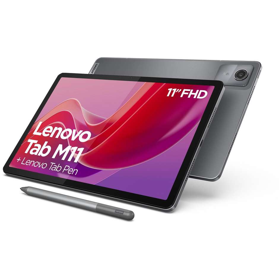 Lenovo M11 TB330FU Tablet + Pen 11" Wi-Fi Ram 4 GB Memoria 128 GB Android 13 Colore Grigio