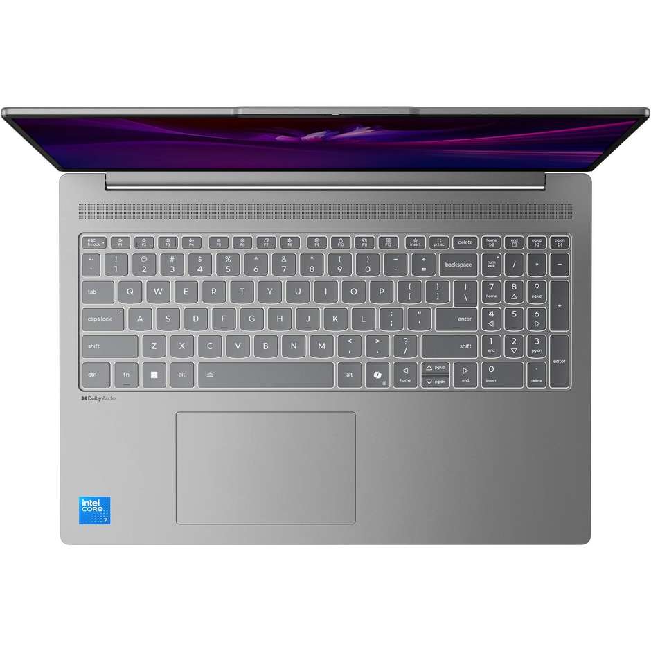 Lenovo Notebook 16" Ram 32 GB Memoria 1 TB Windows 11 Home Colore Grigio