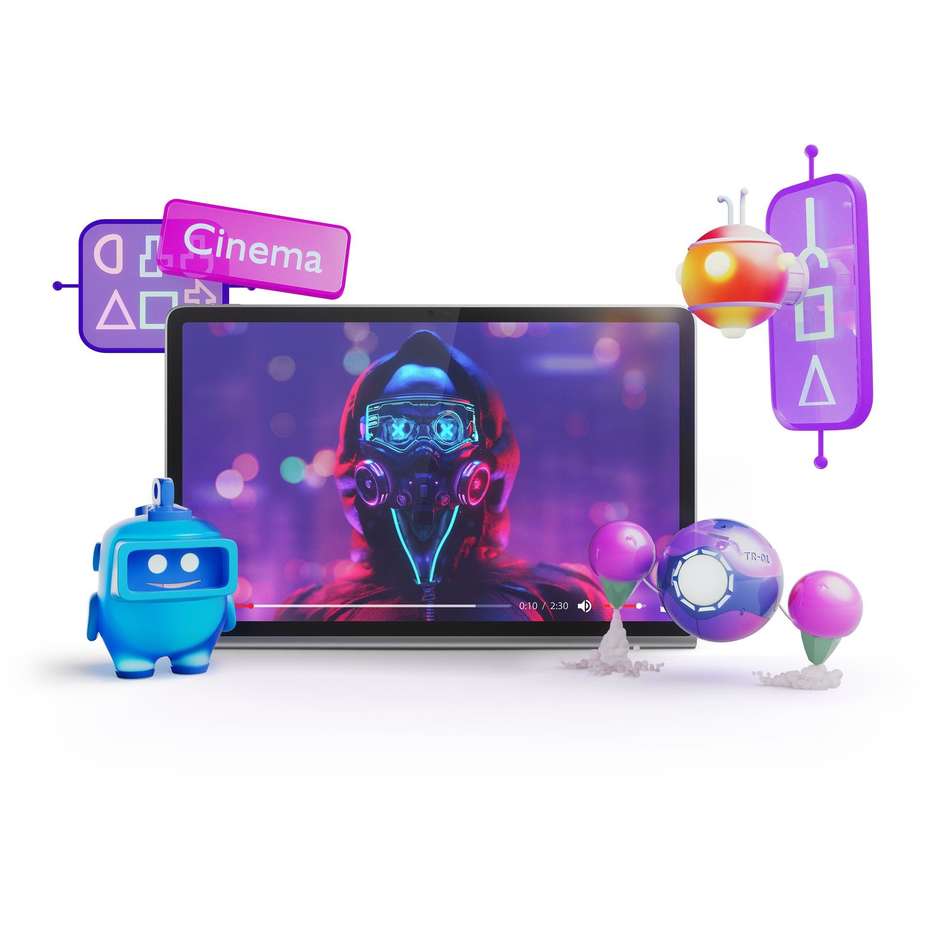 Lenovo Tab Plus ZADX0091SE Tablet 11,5" 2K 90Hz MediaTek Helio G99 RAM 8 GB Memoria 128 GB 8 Altoparlanti JBL Android 14 Grigio