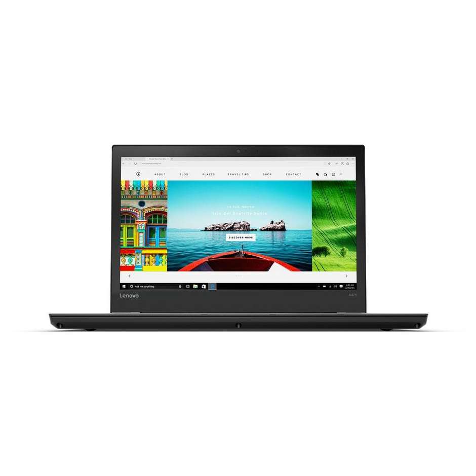 Lenovo ThinkPad A475 Notebook 14" AMD A12-9800B Ram 8GB SSD 256GB Windows 10 Pro Colore Nero