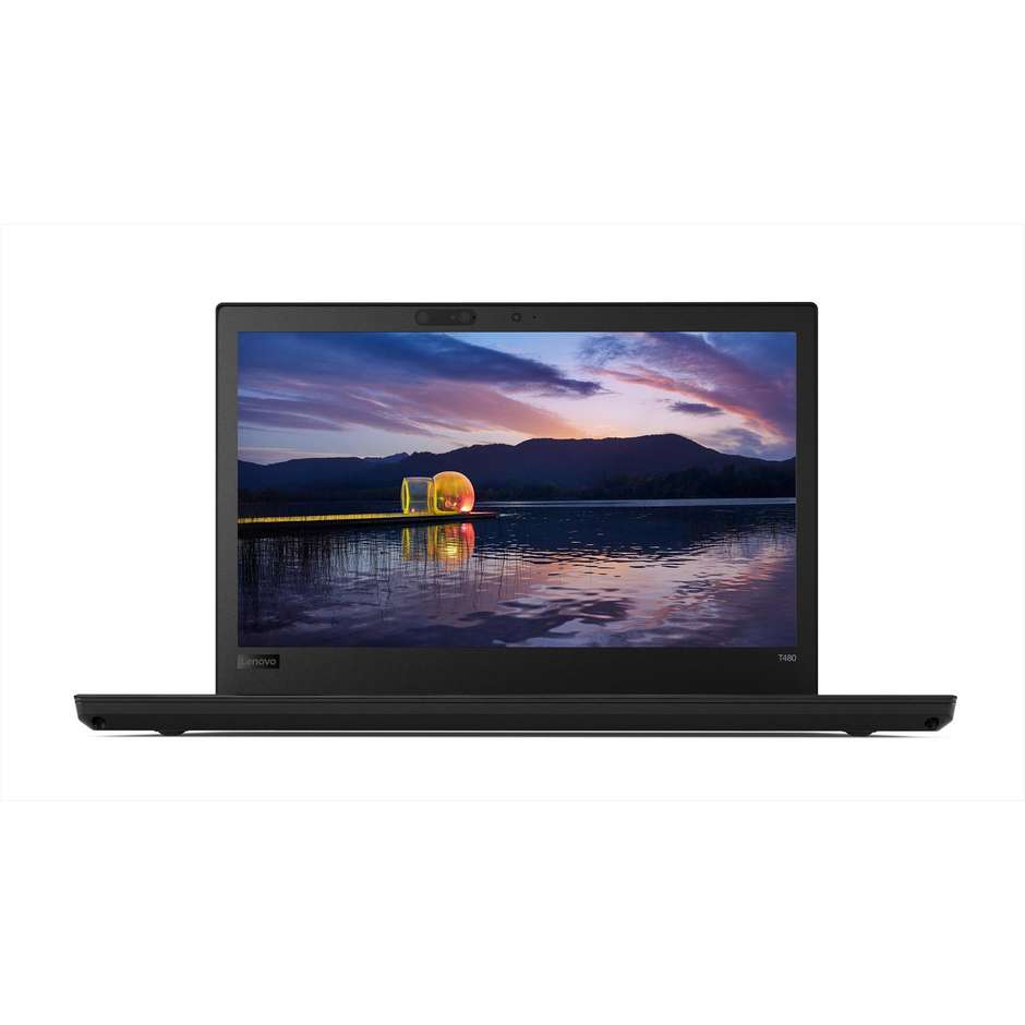 Lenovo ThinkPad T480 Notebook 14" Intel Core i7-8550U Ram 8 GB SSD 156 GB colore Nero