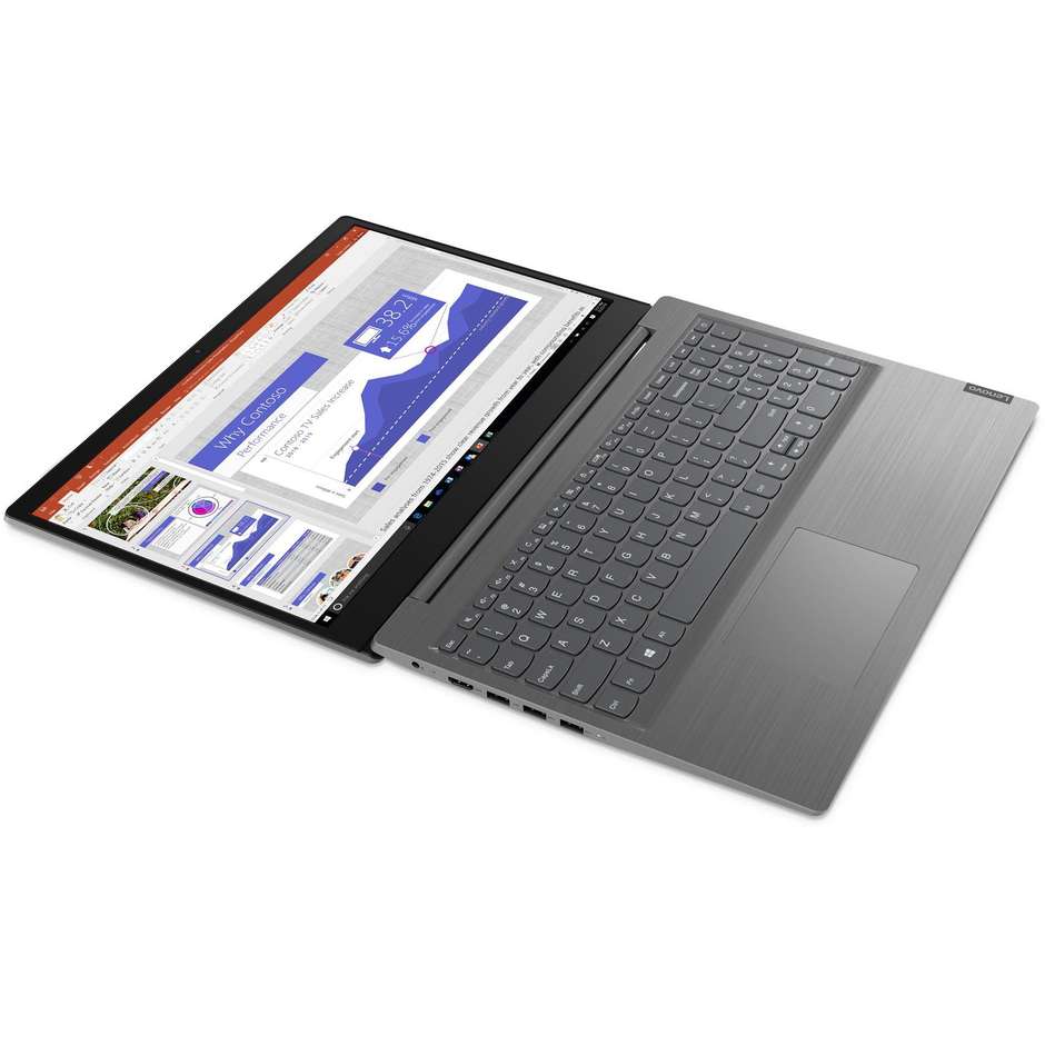 Lenovo V V15 Notebook 15,6'' Full HD AMD Ryzen 3 Ram 8 Gb SSD 256 Gb Windows 10 Pro colore grigio