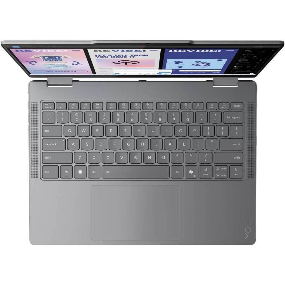Lenovo Yoga 7i Notebook Convertibile 2-in-1 14" Ram 16 GB Memoria 512 GB - Windows 11 Home Colore Grigio
