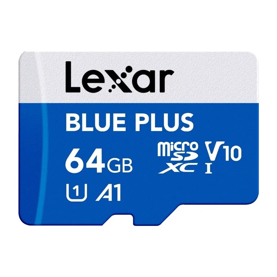 Lexar BLUE PLUS microSDXC UHS-I 64 GB, A1 e V10