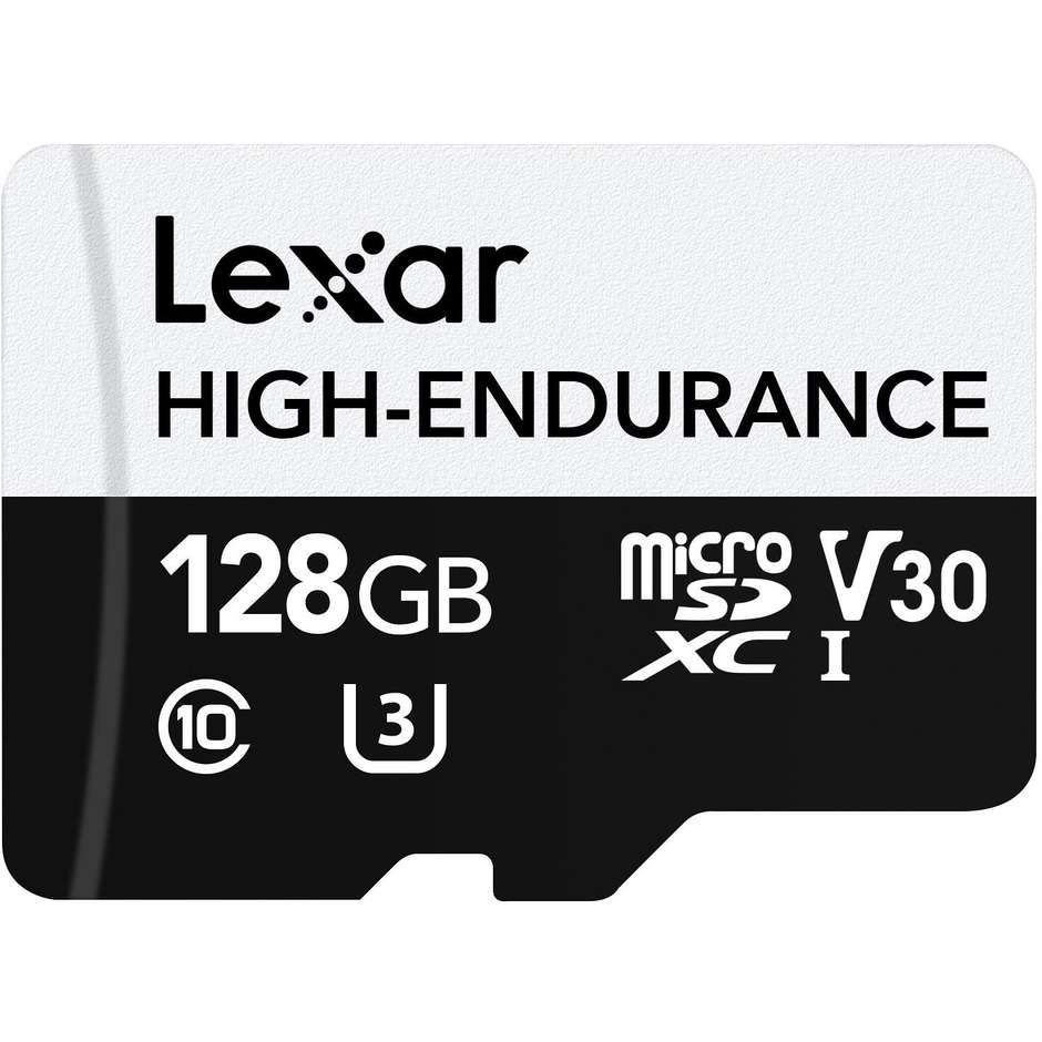 Lexar High-Endurance 64GB (933087) Scheda di Memoria MicroSDXC UHS-I U1 V10 per Dash Cam e Videosorveglianza