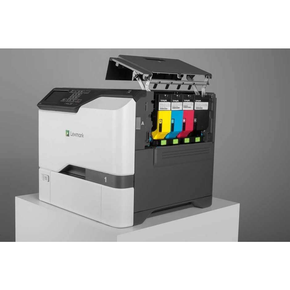 Lexmark CS727DE Stampante Laser a Colori Formato A4 Connettività Wireless USB Colore Grigio/ Nero
