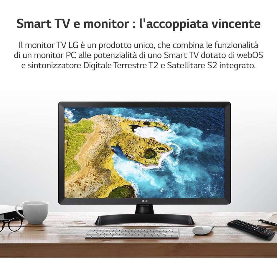 LG 24TQ510S-P Smart TV 24" LED HD Ready webOS Colore Black
