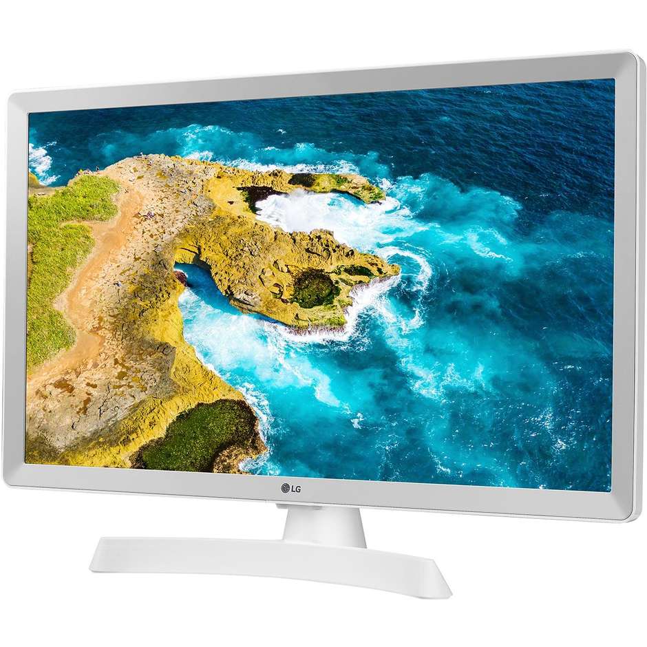 LG 24TQ510S-W Monitor TV 24" HD Ready LED webOS Wi-Fi DVB-T2 Bianco