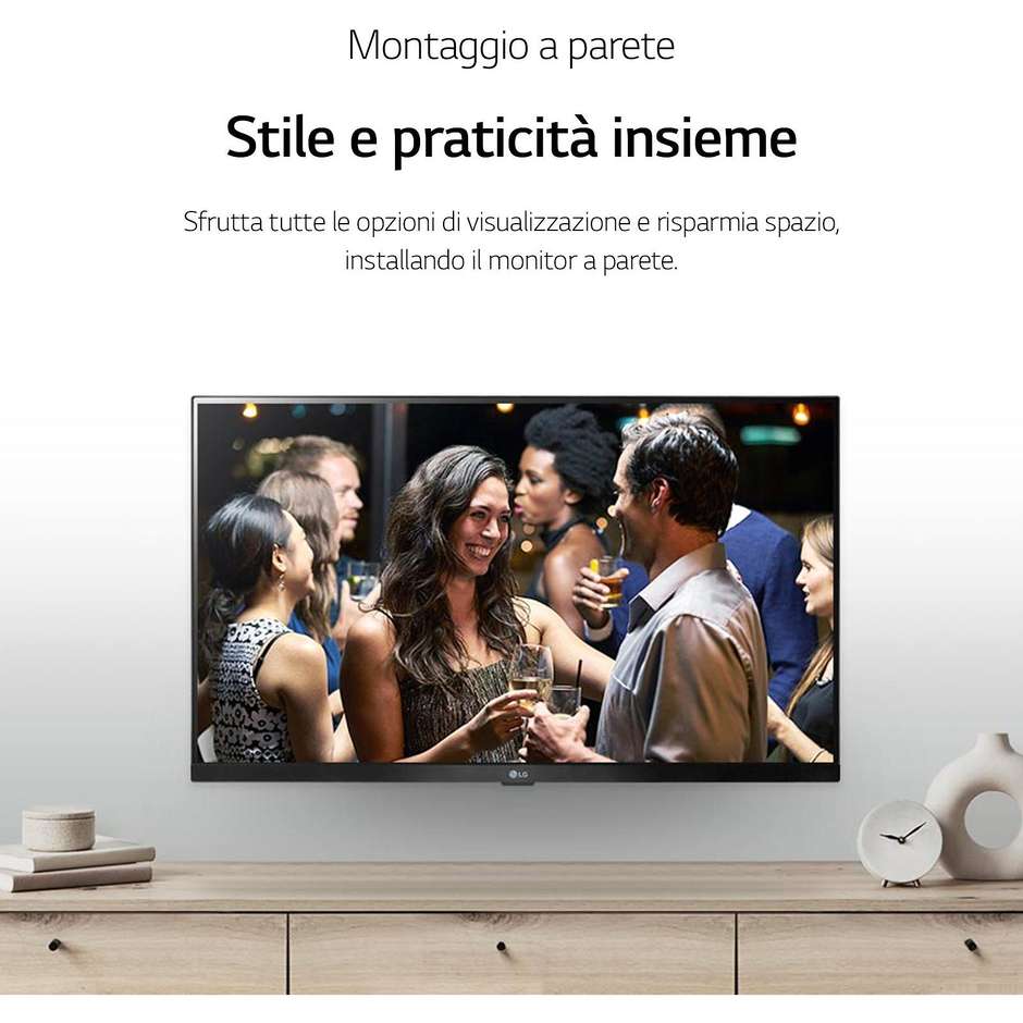 LG 27TQ615S-P Tv LED 27" Full HD Smart Tv Wi-Fi Classe E Colore cornice Nero