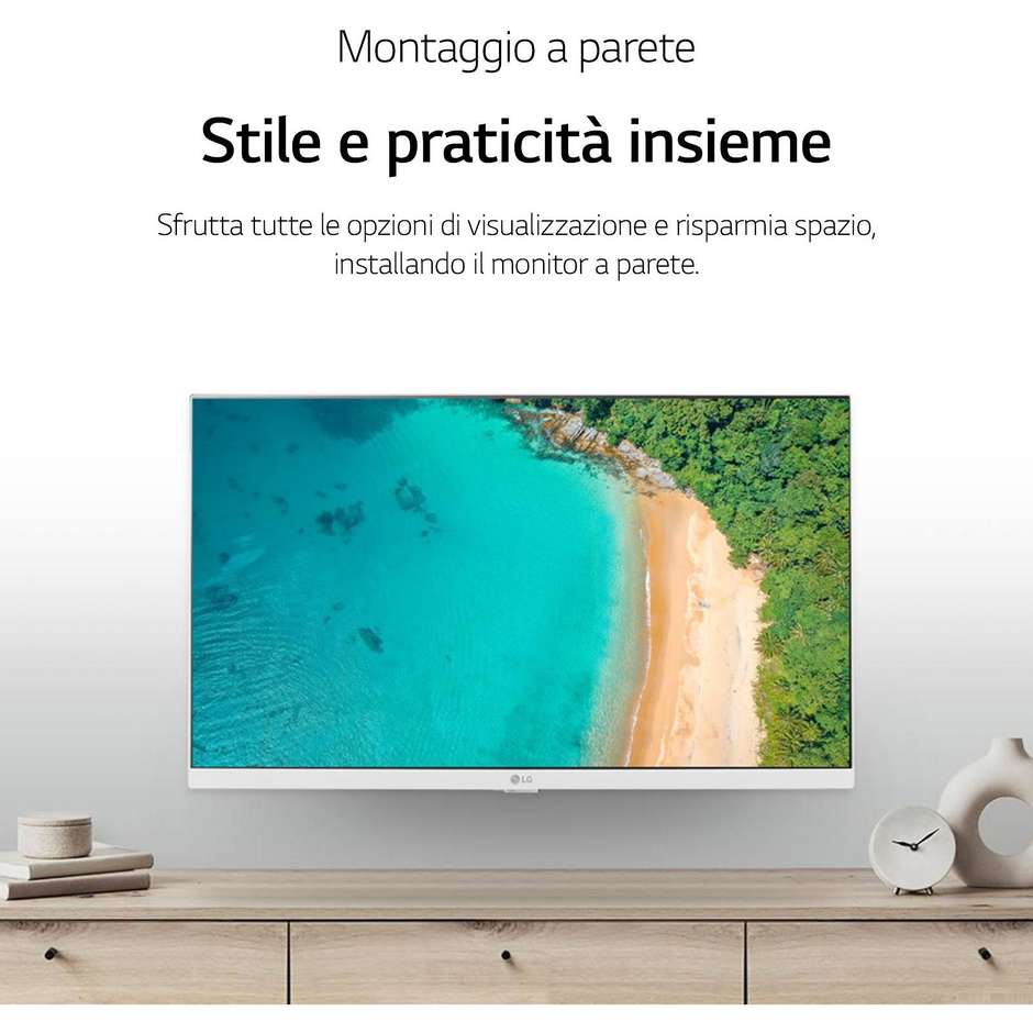 LG 27TQ615S-W Smart Monitor TV 27" Full HD IPS webOS 22 DVB-T2/S2 Bianco