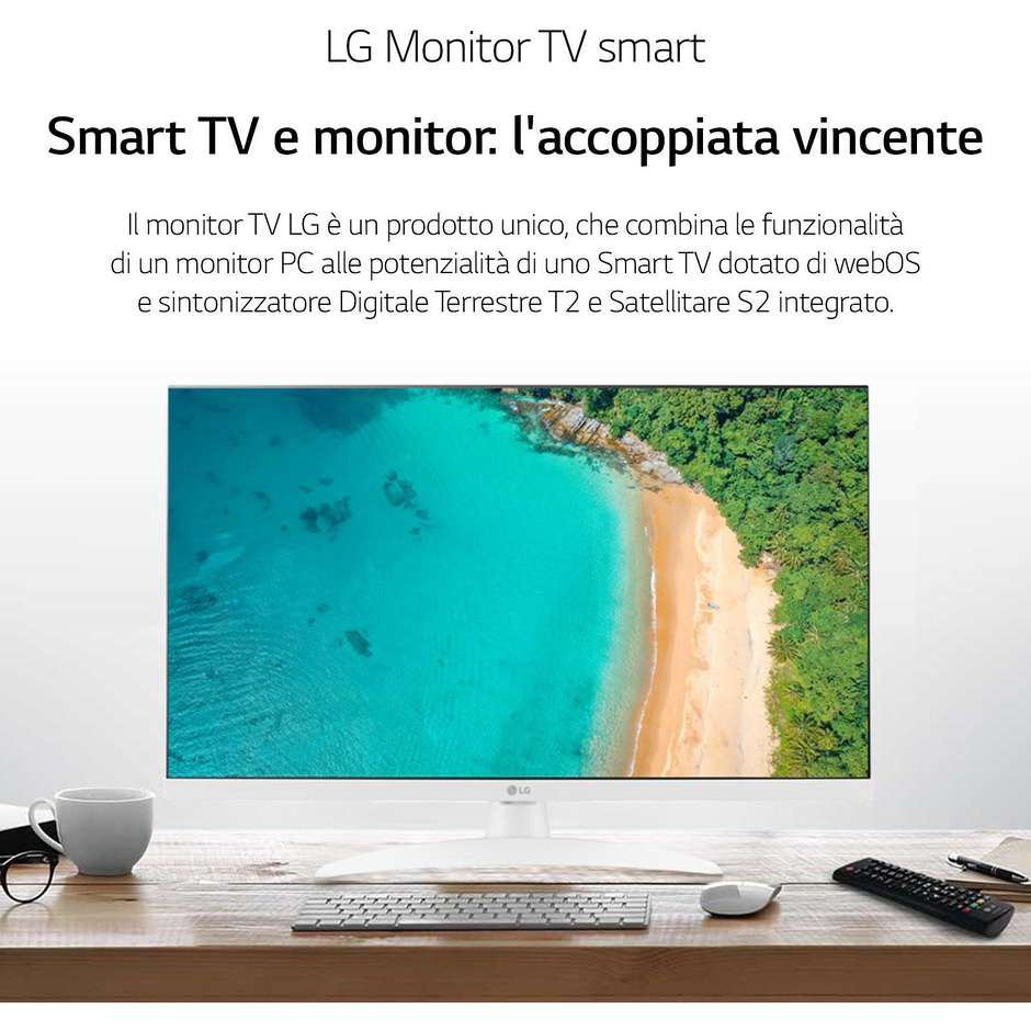 LG 27TQ615S-W Smart TV 27" LED Full HD webOS Colore White