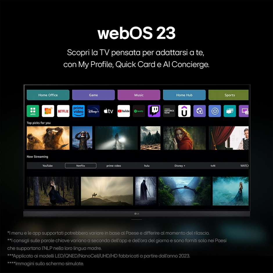 LG 43LR6000LA Smart TV LED 43" Full HD HDR webOS23 Wi-Fi Nero