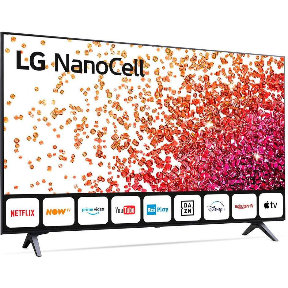 LG 43NANO756PA TV LED 43'' 4K Ultra HD Smart TV Wi-Fi Classe G colore cornice nero