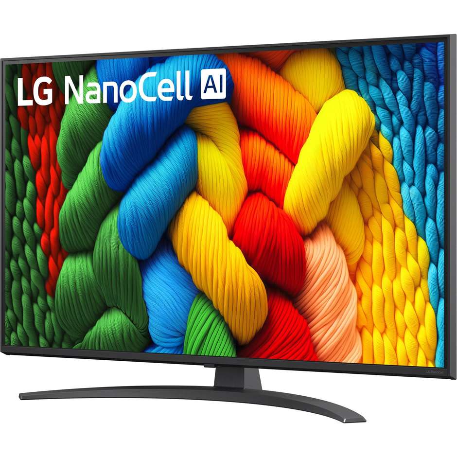 LG 43NANO81A6A TV LED 43'' 4K Ultra HD Smart TV Wi-Fi Classe G Colore Nero