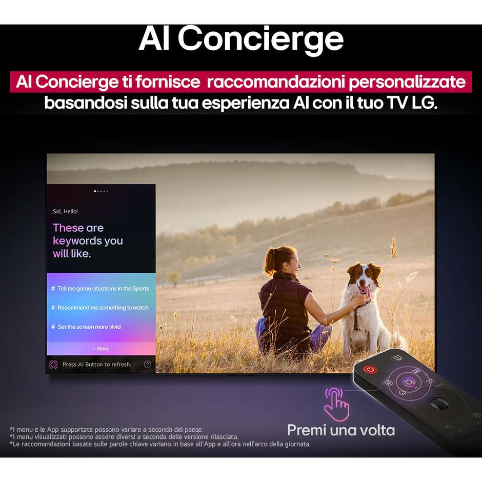 Lg 43QNED7A06A.API Smart TV LED 43" 4K Ultra HD Wi-Fi DVB-T2 Classe G Nero