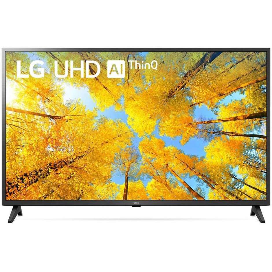 LG 43UQ75006L TV LED 43" 4K Ultra HD Smart TV Wi-Fi Classe G colore cornice nero
